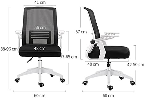 Comfy Chair Office Chair Ergonomic Desk Chair with Adjustable Height and Lumbar Support for Home Office Bedroom Meeting Room Swivel Chairs (Colour: Blue) (White)