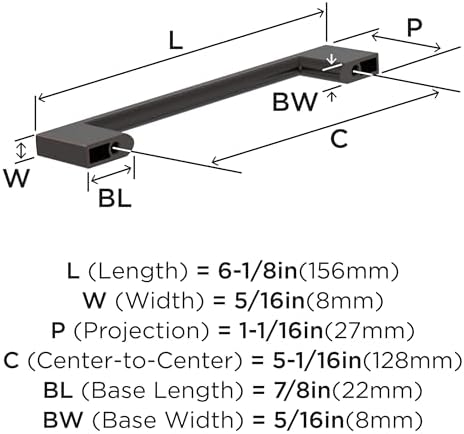 Amerock 25 Pack 5-1/16" Cityscape Oil-Rubbed Bronze Drawer Pull