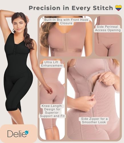 FAJAS DISENOS D'PRADA DELIÉ Shapewear Tummy Control High Compression Faja Colombiana Girdle for Women Abdomen Control