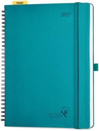 POPRUN 2027 Planner, Large 8.5" x 10.5" Weekly Calendar, Day Planner 2027