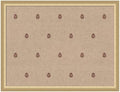 Kate and Laurel Framed Fabric Pinboard 26 x 20, Red Botanical Block Print Printed Linen Classic Bulletin Board for Use as a Vision Board or Wall Organization, Florence Gold Frame