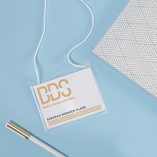 Avery Customizable Name Badges, Includes Cords, 3" x 4", Laser/Inkjet Printable Inserts, 100 Name Tag Holders per Pack, 500 Total (5 Packs of 74459)