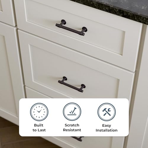 Franklin Brass Francisco (10-Pack) Cabinet Handles 3" Hole Center Pulls | Deep Bronze Hardware Kitchen Door, Drawers, Dressers, Furniture P29520K-324-B1