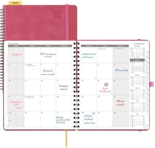 POPRUN Monthly Planner 2027-2028, 8.5"x10.5", 18 Month, Jan 2027-Jun 2028
