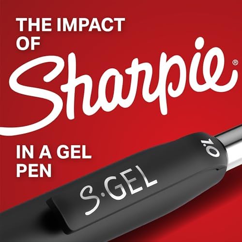 Sharpie S-Gel Pens, Fine Point (0.5mm), Blue Gel Ink, For Home, Office, School, 1 Count (Pack of 144)