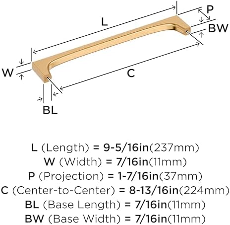 Amerock 8-13/16" Merced Champagne Bronze Drawer Pull
