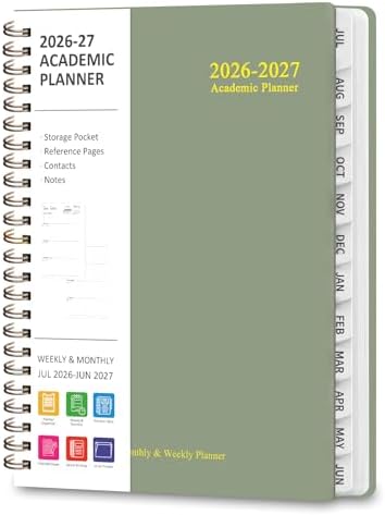 Planner 2026-2027, Weekly and Monthly Academic Planner, July 2026 - June 2027, Hardcover Calendar Agenda Book for School Year Planning, School Supplies for Teacher and Student, Letter Size(8.5'' x 11'')
