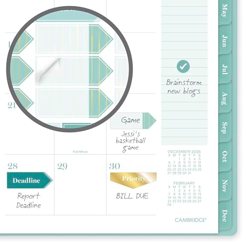 Mead Cambridge 2027 Planner, Weekly & Monthly, 5.5" x 8.5", Glimmer (1843-200-27)