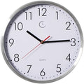 Clockswise 12" Waterproof Aluminum Wall Clock Battery Operated Precision Quartz Movement Weather Resistant Metal Frame for Indoor Outdoor Bathroom Kitchen Patio Garden Living Room Office & Home Décor