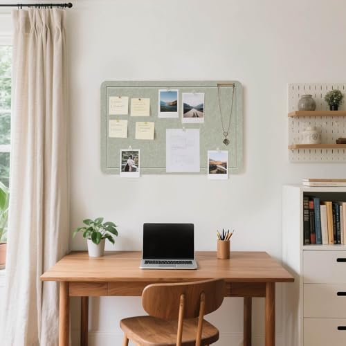 Felt Bulletin Board 24x18 inches, Decorative Pin Board for Home & Office
