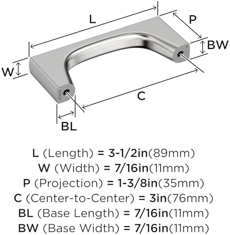 Amerock 3" Merced Polished Chrome Drawer Pull