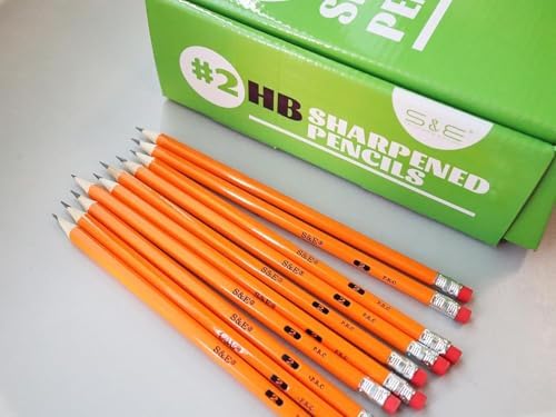 S & E TEACHER'S EDITION Pre-sharpened #2 Pencils, 1000 Count