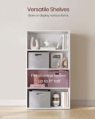 VASAGLE 4-Tier Bookshelf, Storage Organizer, 23.6 x 9.5 x 42.4 Inches