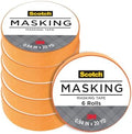 Scotch Expressions Masking Tape, .94 in x 20 yd, 6 Rolls/Pack, Tangerine