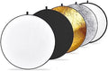NEEWER 12 Inch/30 Centimeter Light Reflector Light Diffuser 5 in 1 Collapsible Multi Disc with Bag - Translucent, Silver, Gold, White, and Black for Studio Photography Lighting and Outdoor Lighting