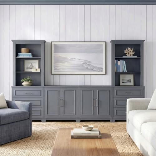 Martha Stewart Lily Pond 6-Piece Modular Media Center, Slate Blue
