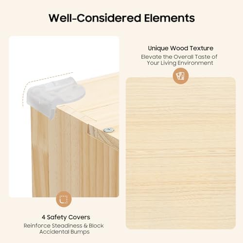 12 Cube Storage Organizer - Solid Wood Bookshelf - Cube Shelf - Vertical or Horizontal Bookcase - Open Book Shelf - Easy Assembly for Bedroom, Living Room, Office
