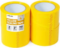 3" x 110 Yards Yellow Packing Tape, 4 Rolls - 2.0 Mil Carton Sealing Tape