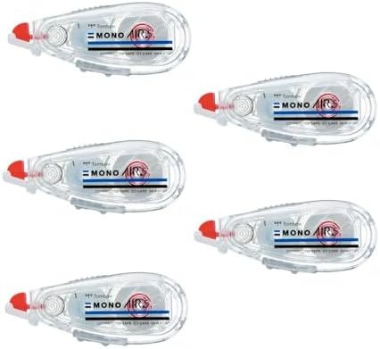 Tombow Pencil Mono Air CT-CAX5-5P Correction Tape, Refill Type, 0.2 inches (5 mm), 5 Pieces