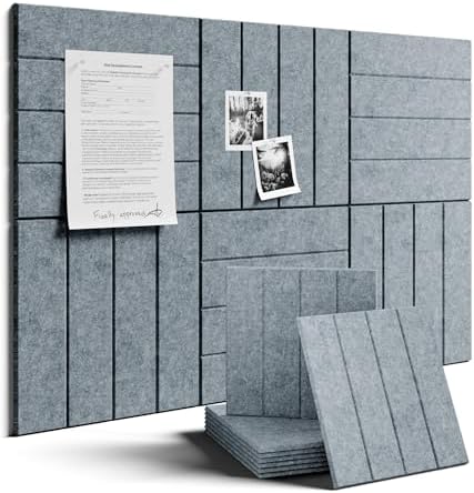 Fluxynara Felt Bulletin Board & Cork Board Alternative, Blue Gray