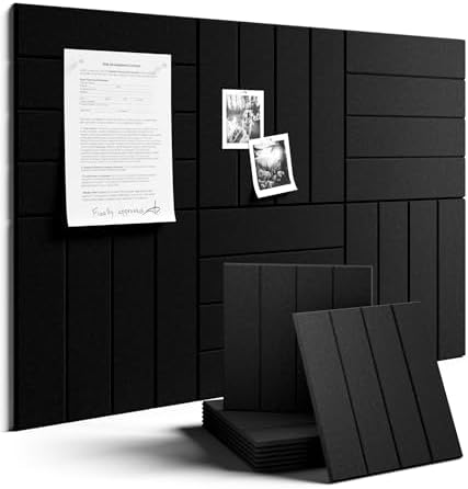 Fluxynara Felt Bulletin Board & Cork Board Alternative, Black