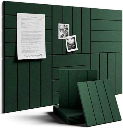 Fluxynara Felt Bulletin Board & Cork Board Alternative, Pine Green