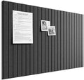 Bumusty 36"x 24" Large Felt Bulletin Board Tiles,Charcoal Gray