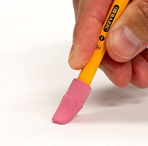 BAZIC Products Pink Pencil-Top Eraser Caps, Latex-Free, PVC-Free, 20 Count