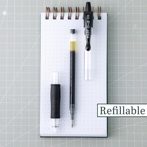 PILOT G2 Premium Gel Roller Pens, Extra Fine Point 0.5 mm, Gel Pens Black Ink, Ideal for School, Journaling & Office Writing, 12 Count (Pack of 2)