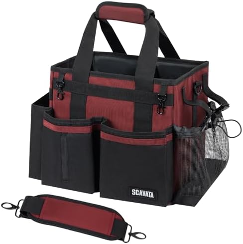 SCAVATA Compact Wearable Cleaning Caddy with Handle & Shoulder Straps