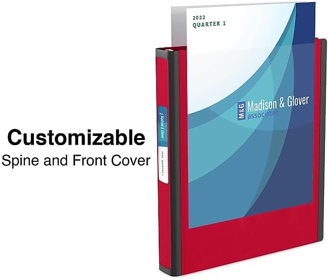 Staples Heavy-Duty 1-Inch D-Ring Binder, Red, Removable Spine Label | Durable polypropylene cover built for school and office document storage.