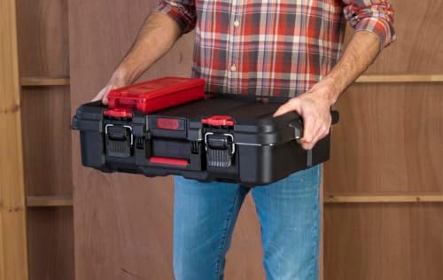 Keter Stack N' Roll Power Tool Case with Removable Dividers