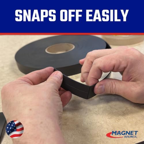 Master Magnetics ZGN40S4.0 Flexible Magnet Strip, Plain, No Laminate, 1/16" Thick, 1" Height, 100 Feet Scored Every 4", 1 Roll with 297-1" x 4" Pieces