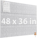 MaxGear Felt Bulletin Board 48" x 36", Light Gray Felt Wall Tile Wall Decor
