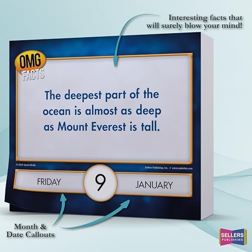 OMG Facts 2026 Daily Desk Calendar, Boxed Page-a-Day Trivia Calendar with Weird, Bizarre & Hard-to-Believe Facts