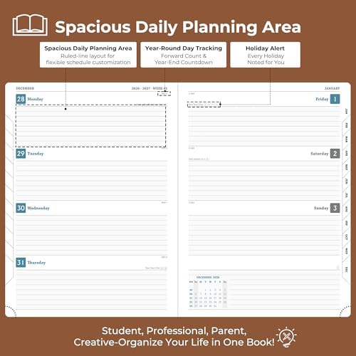 Planner 2026-2027 Daily Daily Weekly and Monthly,11.5"x8.5"