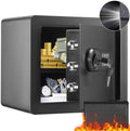 VEVOR Safe 1.2 Cubic Feet Steel Security Safe with Digital Keypad and 2 Keys, Cabinet Safe with Fire-proof Bag, Protect Cash, Gold, Jewelry, Documents for Home, Hotel, 15.8x11.8x13.8 inche