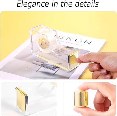 Gawsey Gold Desk Organizers and Accessories with Desk Organizer 360° Rotating Pen Holder and Office Supplies, Cute Stationery Supplies Set