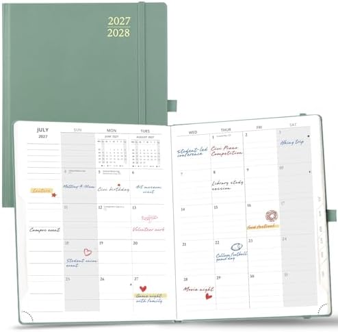 POPRUN Monthly Planner 2027-2028, Large-8" x 10", 18-Month Calendar Book