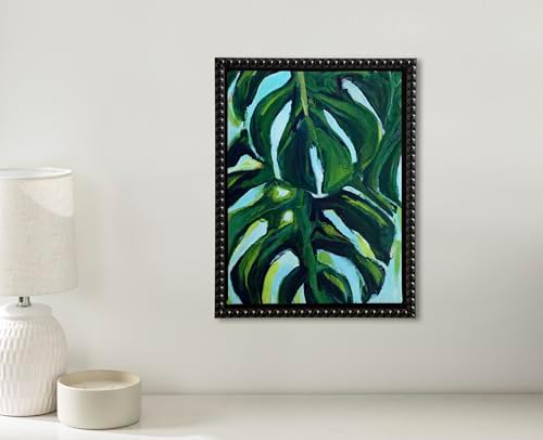 Kate and Laurel Sylvie Blank Framed Canvas Wall Art; 10x13 Black Beaded; Vintage Modern Empty Canvas for Paint-Your-Own Art; Ready to Paint Premium Canvas Already Framed