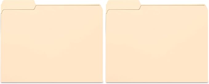 Smead File Folder, 1/3-Cut Tab, Left Position, Letter Size, Manila, 100 per Box (10331) (Pack of 2)