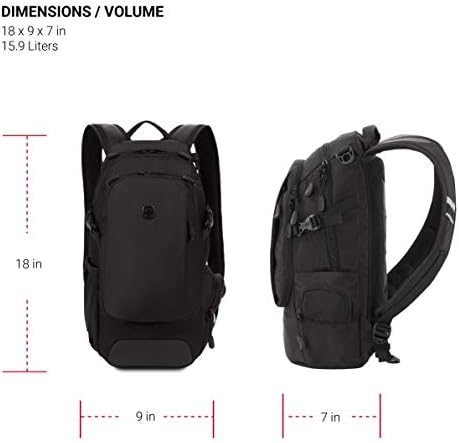 SwissGear 3598 Backpack, Narrow Daypack, Ideal for Commuting and College