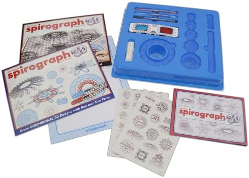 Spirograph 3D - The Classic Way to Make Amazing 3D Designs - See Your Designs Pop Off The Page! - Ages 8+