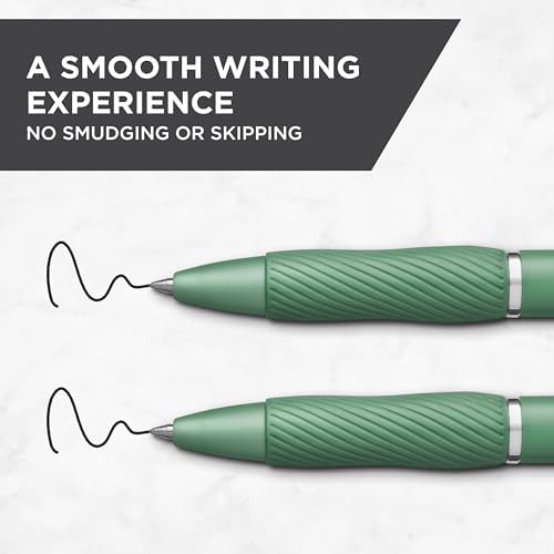 Sharpie S-Gel Gel Pens Drawing Pens Gel Ink For Journaling Writing Coloring Medium Point (0.7Mm) Green Barrel Black Ink 4 Count, Pack of 36