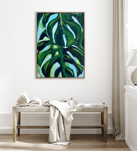 Kate and Laurel Sylvie Blank Framed Canvas Wall Art; 31.5x41.5 Gold Beaded; Modern Empty Canvas for Paint-Your-Own Art; Ready to Paint Premium Canvas Already Framed