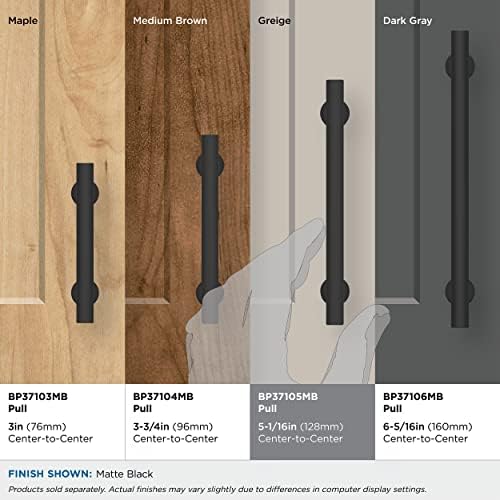 Amerock 5-1/16" Everett Matte Black Drawer Pull