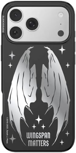 PopSockets iPhone 17 Pro Max Phone Case with MagSafe- Wingspan | Magnetic, Wireless Charging, Camera & Drop Protection, Bookish, Acotar, Throne, Glass, Sarah