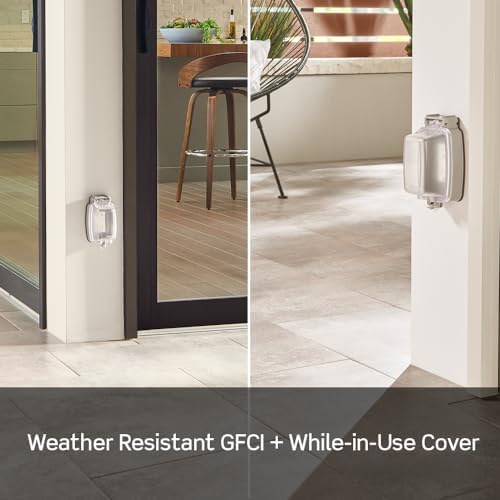 Leviton GFCI Weather-Resistant Outlet, Self Test, Non Tamper-Resistant with LED Indicator Light, Outdoor Locations, GFWR2-E, Black, 20 Amp (Pack of 10)