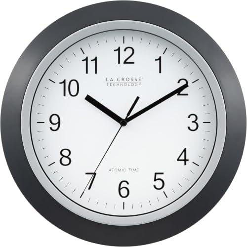 La Crosse Technology WT-3129B 12 Inch Atomic Analog Wall Clock, Black (Pack of 5)