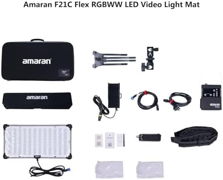US Stock Aputure amaran F21c RGBWW LED Mat (V-Mount, 2 x 1') with Honeycomb Grid, Bi-Color 2500K to 7500K